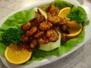 Garnelen auf Galia-Melonen-Schiffchen - Rezept