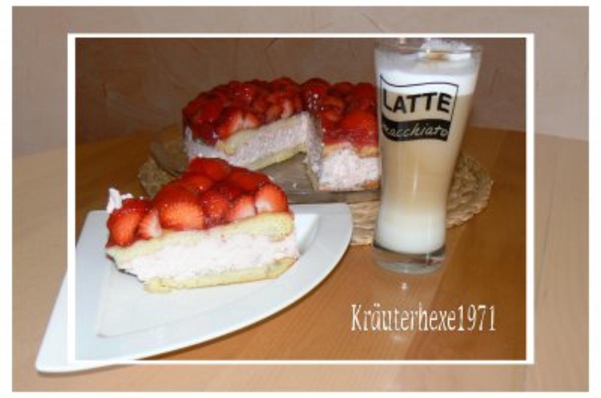Endlich Sommer- Erdbeerzeit- Erdbeertorte a la Kräuterhexe - Rezept