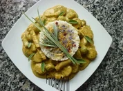 Gemüse-Wurstpfanne in Orangen-Currysauce an Reis - Rezept