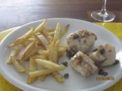 Seeteufel mit Pommes frites - Rezept