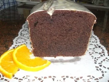 Rührteig:  SCHOKOKUCHEN mit ORANGENGLASUR - Rezept