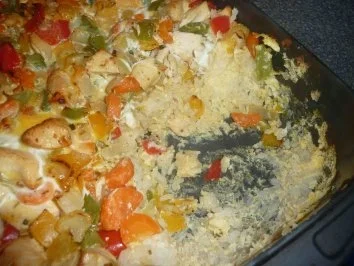 Überbackener Eierreis - Rezept