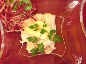 Forellenröllchen mit Meerrettich-Apfel-Schaum - Rezept