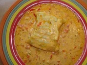 Rezept: Maultaschen mit Brunch Paprika-Peperonisauce Maultaschen mit Brunch Paprika-Peperonisauce - Rezept