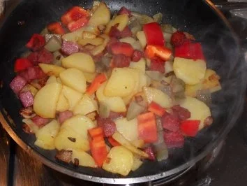 Bratkartoffel mit Resten - Rezept - Bild Nr. 4