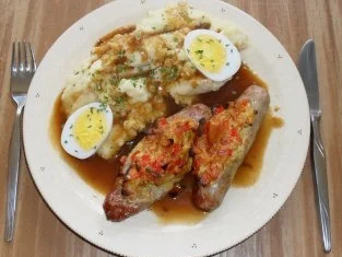 Gefüllte Bratwürstchen - Rezept