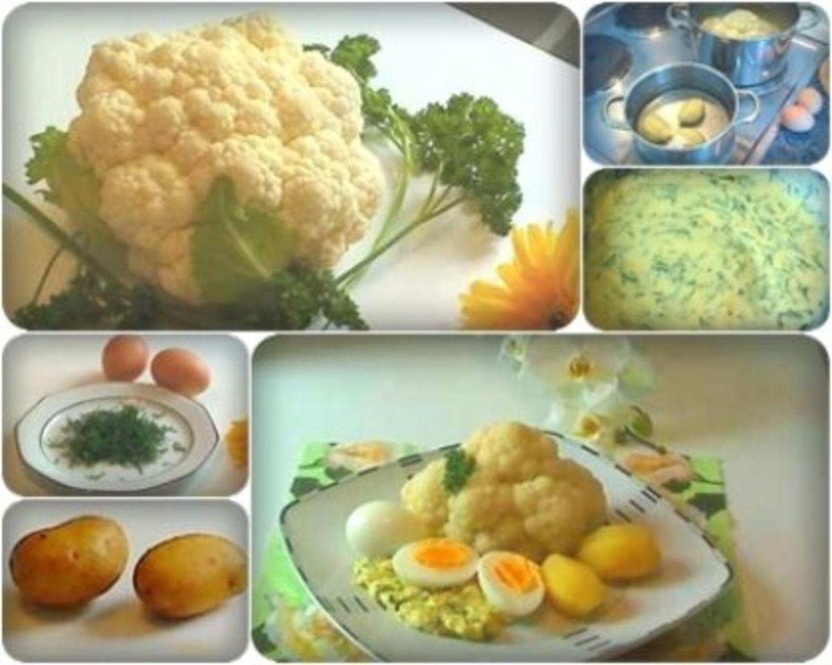 Blumenkohl mit Eiern auf Dillsauce und Kartoffeln. - Rezept - Bild Nr. 15