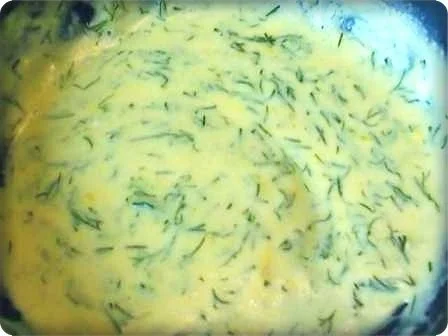 Blumenkohl mit Eiern auf Dillsauce und Kartoffeln. - Rezept - Bild Nr. 11