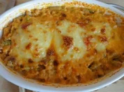 Überbackene Reis-Hack-Pfanne - Rezept