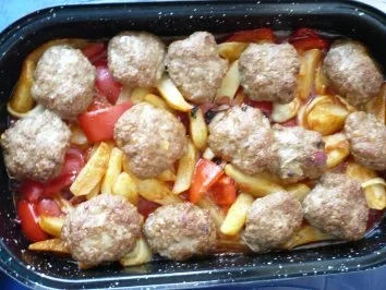 Hacksteak  + Gemüse aus dem Ofen - Rezept - Bild Nr. 7