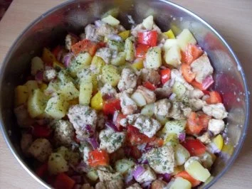 Rezept: Kartoffelsalat mit Pute Kartoffelsalat mit Pute - Rezept