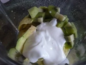 Rezept: Pellkartoffeln mit Avocado-Kiwi-Dip Bild Nr. 8 Pellkartoffeln mit Avocado-Kiwi-Dip - Rezept - Bild Nr. 8