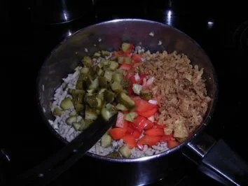 Schinkenröllchen mit Gehacktes Füllung und Sahnesoße - Rezept - Bild Nr. 4