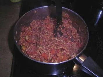 Schinkenröllchen mit Gehacktes Füllung und Sahnesoße - Rezept - Bild Nr. 5