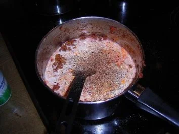 Schinkenröllchen mit Gehacktes Füllung und Sahnesoße - Rezept - Bild Nr. 7