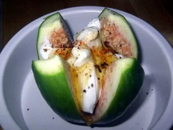 Rezept: Feigen, mit Ziegenfrischkäse überbacken Bild Nr. 5 Feigen, mit Ziegenfrischkäse überbacken - Rezept - Bild Nr. 5