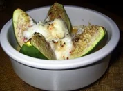 Feigen, mit Ziegenfrischkäse überbacken - Rezept