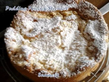 Rezept: Pudding-Pfirsich-Streusel Pudding-Pfirsich-Streusel - Rezept