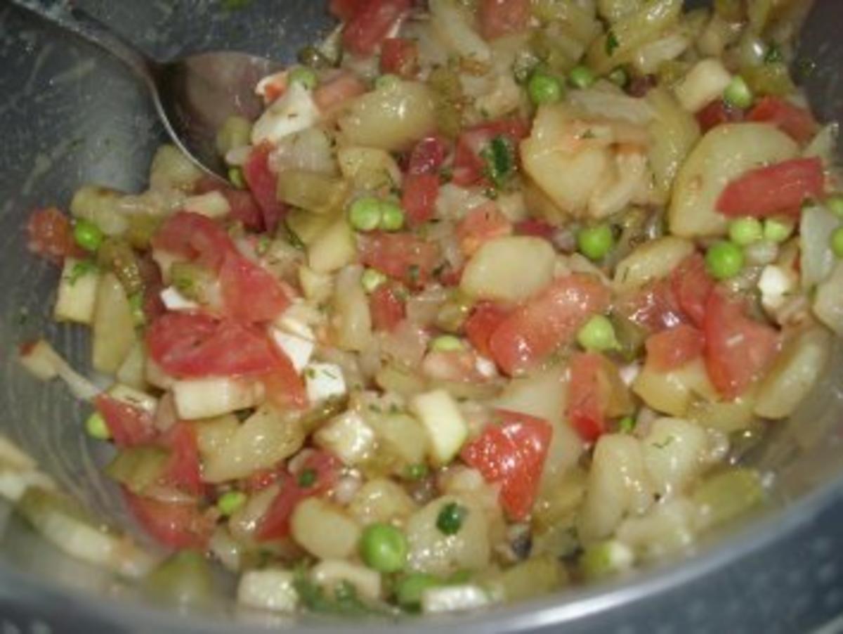 Kartoffelsalat-Gemüsesalat -vegetarisch - Rezept