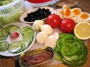 Mediterrane Salatplatte ... - Rezept