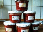 Erdbeer- Melone- Bananen- Marmelade mit Metaxa - Rezept