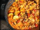 Gemüsepfanne in Frischkäsekräuter-Sauce - Rezept