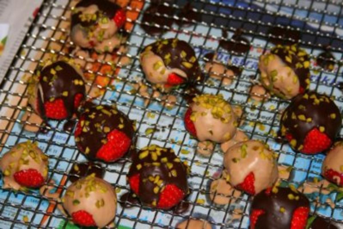 Erdbeeren mit Schoko Glasur - Rezept - Bild Nr. 2