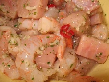 Garnelen-Wildlachs-Spieße - Rezept - Bild Nr. 2