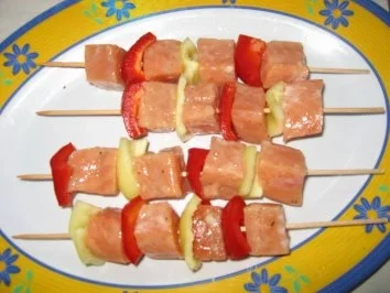 Lachsspieße mit Tomatensalsa - Rezept - Bild Nr. 2