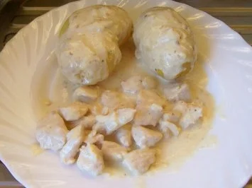 Kochen: Hähnchen in Pilz-Käse-Sauce - Rezept - Bild Nr. 2