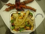 Überbackene Gemüse- Kartoffelschiffchen vom Grill mit Balsamicocreme "Trüffel" - Rezept