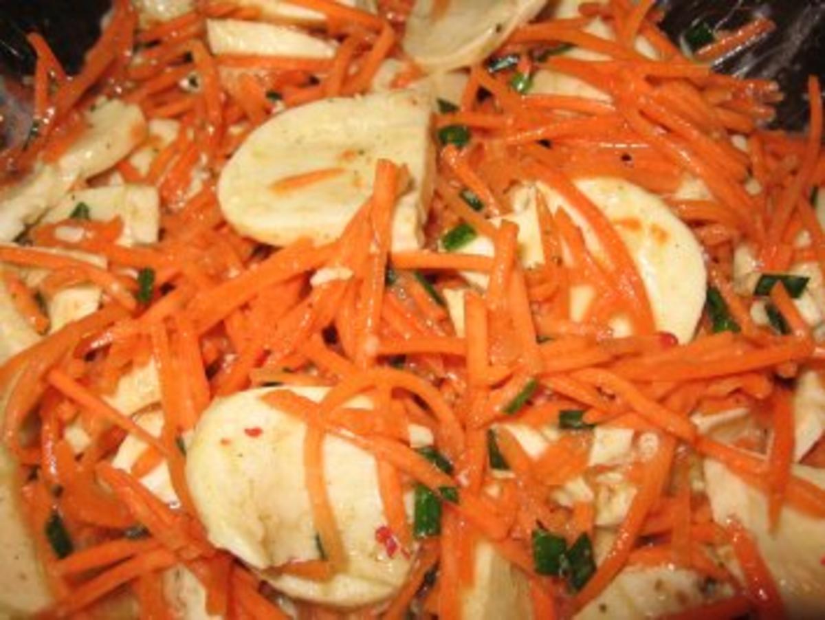 Möhren-Mozzarella-Salat - Rezept