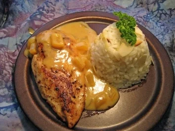 Aprikosen - Rahmsoße mit Curry... - Rezept