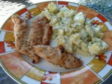 Geflügel: Gegrillte Hähnchenbrust  und Kartoffelsalat - Rezept