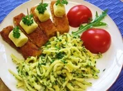 Kräuter-Spätzle mit Fischstäbchen ... - Rezept