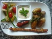 Rezept: Gebratene "Himalaya"Drillinge mit Rosmarin an Cajun-Spice-Dip Gebratene "Himalaya"Drillinge mit Rosmarin an Cajun-Spice-Dip - Rezept