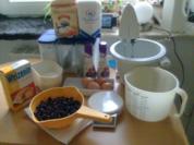 Biskuitrolle mit Blaubeeren ! ( Heidelbeeren !) - Rezept