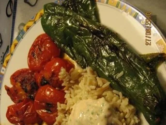 Rezept: gegrillte Peperoni und Tomaten gegrillte Peperoni und Tomaten - Rezept