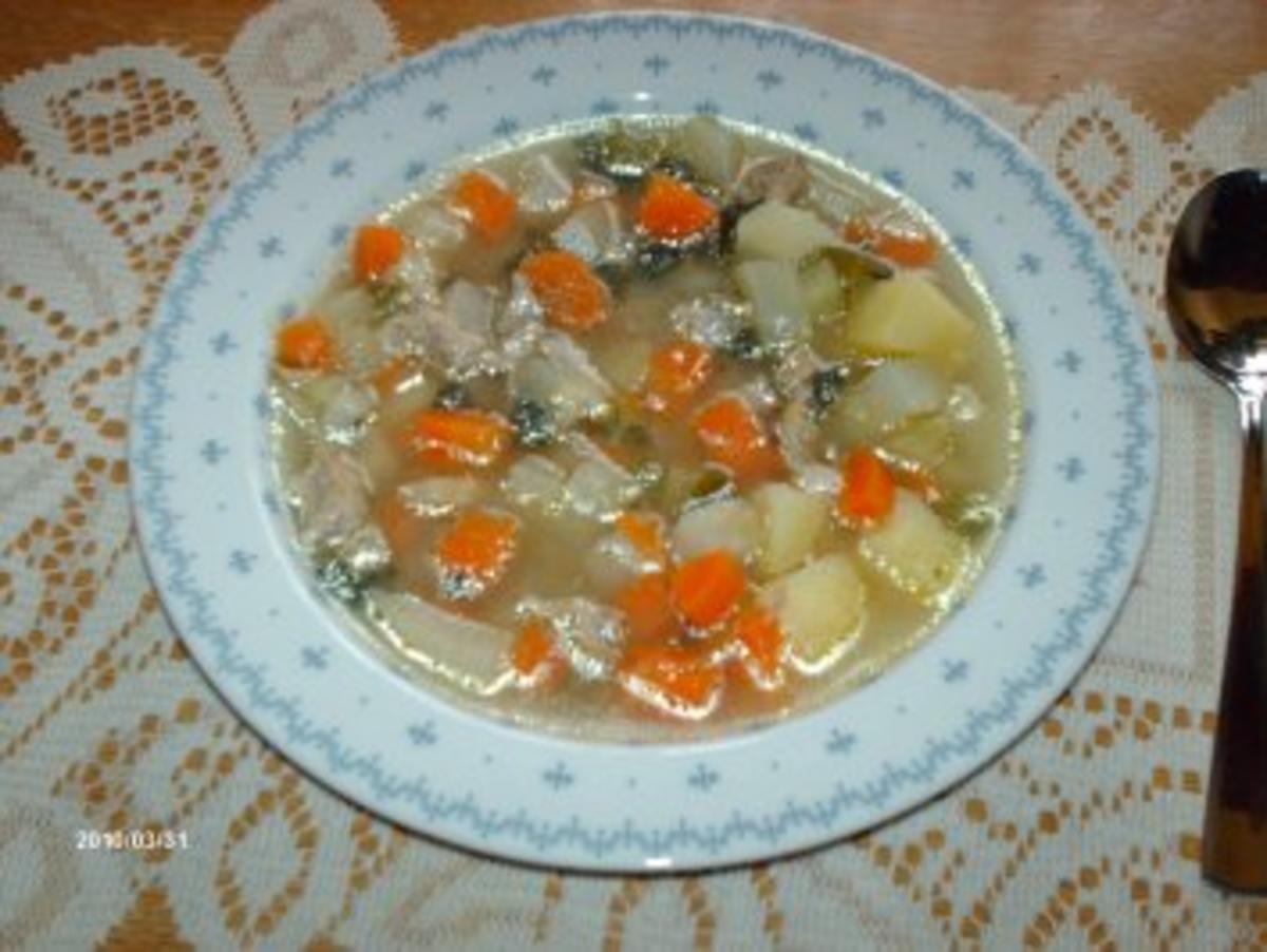 Gemüsesuppe mit Fleischeinlage - Rezept