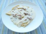 Käsesoße mit Speck - Rezept