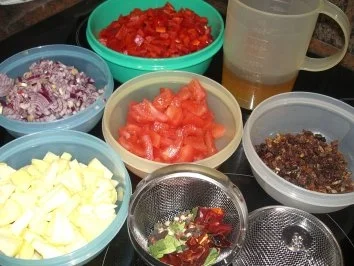 Rezept: Dip: PAPRIKA - CHUTNEY Bild Nr. 3 Dip: PAPRIKA - CHUTNEY - Rezept - Bild Nr. 3