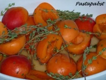 Thymian-Aprikosen an Vanilleeis - Rezept - Bild Nr. 2