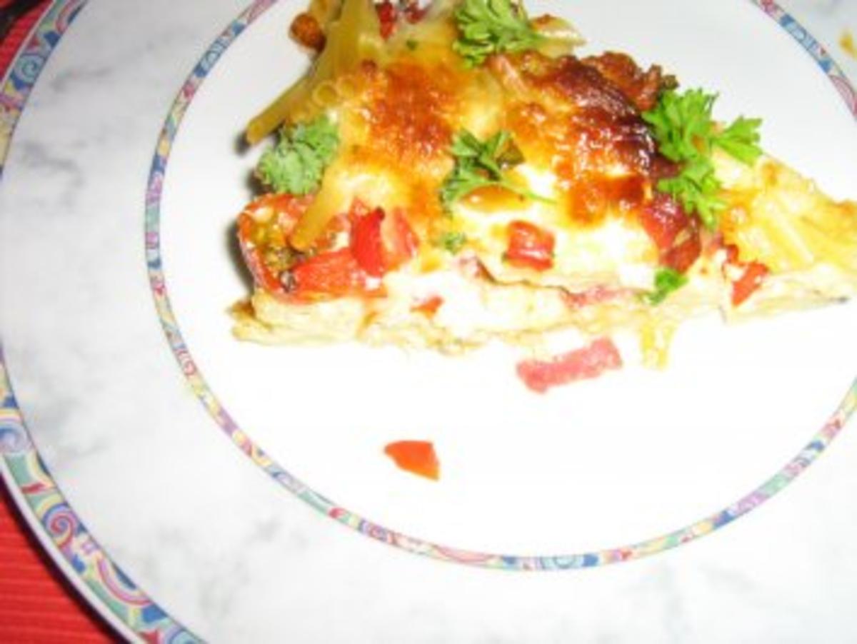 Maccaronitorte mit Chorizo und Salami - Rezept - Bild Nr. 2
