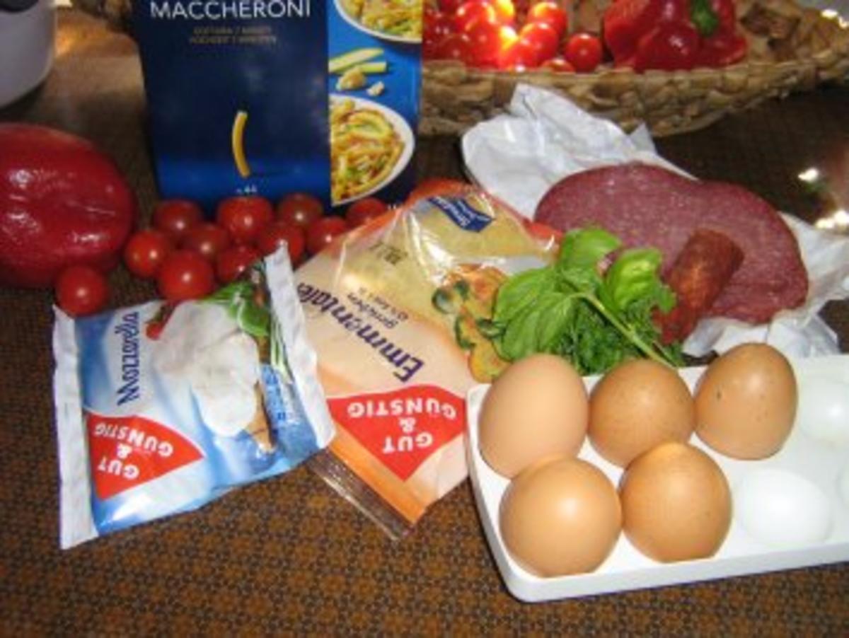 Maccaronitorte mit Chorizo und Salami - Rezept - Bild Nr. 3