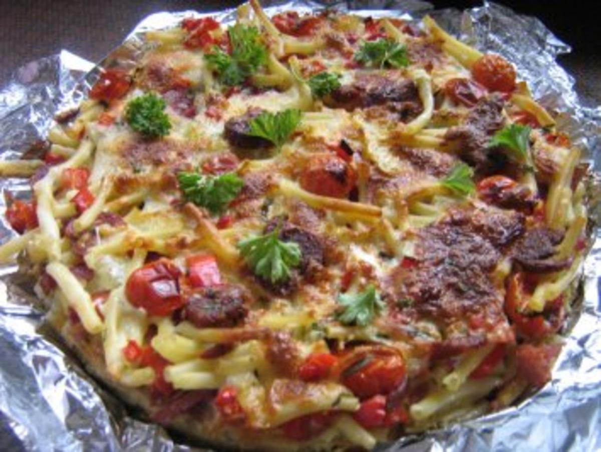 Maccaronitorte mit Chorizo und Salami - Rezept - Bild Nr. 7