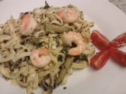 Tagliatelle mit grünem Spargel und Garnelen - Rezept