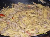 Geschnetzelte Spätzlepfanne mit Brunch - Rezept