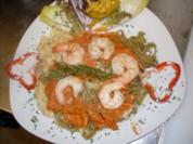 Scampis auf Tagliatelle - Rezept