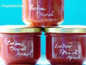 Erdbeer-Pfirsich-Aperol Konfitüre - Rezept