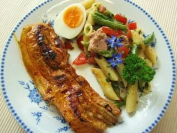 Rezept: Nudelsalat - meine Sommerausgabe ... Nudelsalat - meine Sommerausgabe ... - Rezept